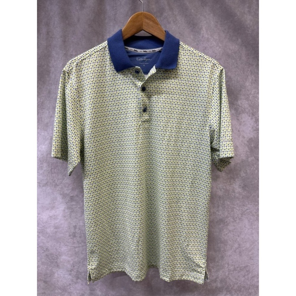 Walter Hagen Polo | Small | White / Lime | 19th Hole